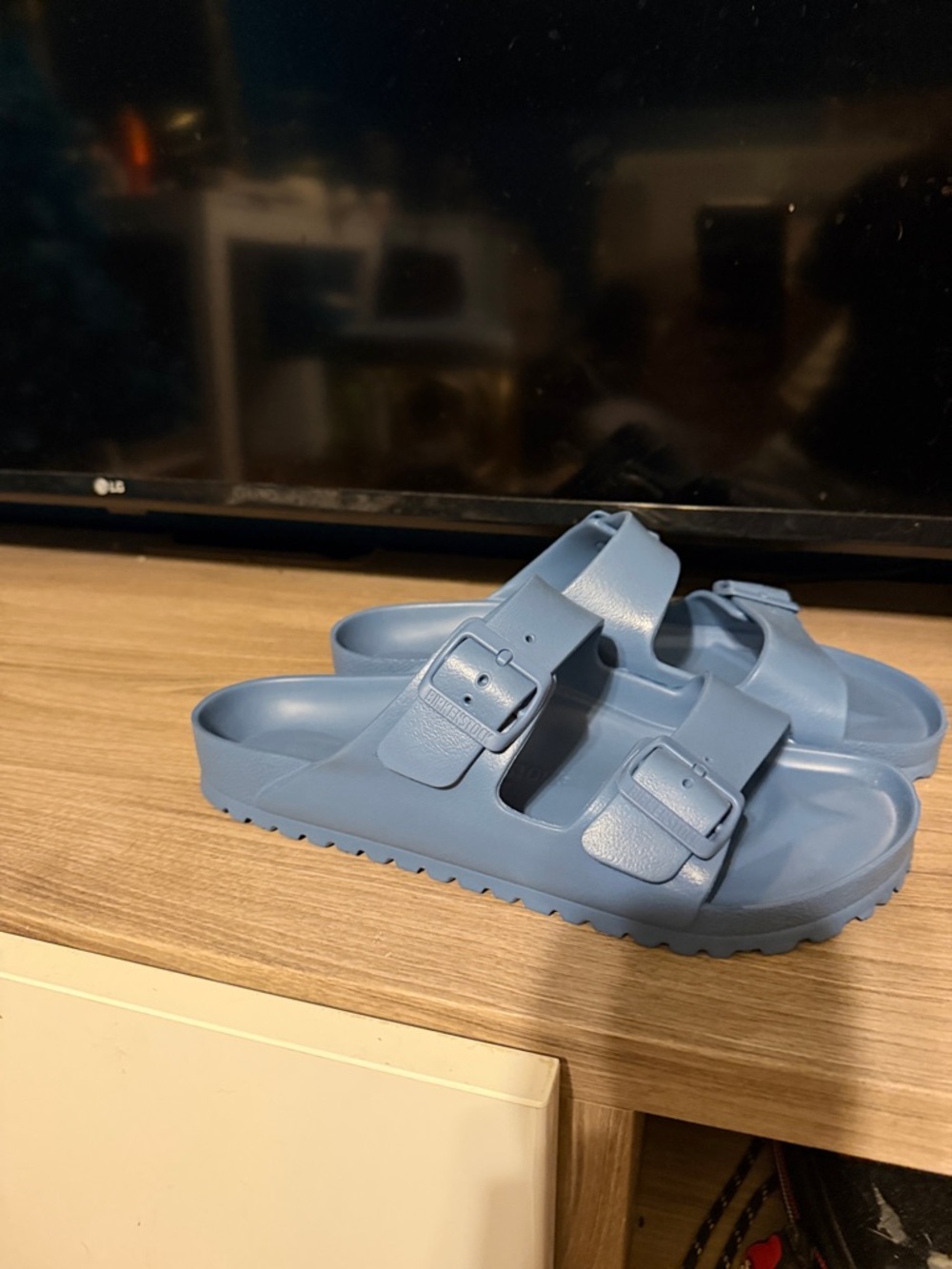 Birkenstock Blue Double Buckle EVA Slide